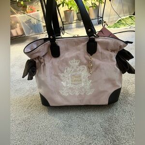 Juicy Couture Light Pink and Black Tote